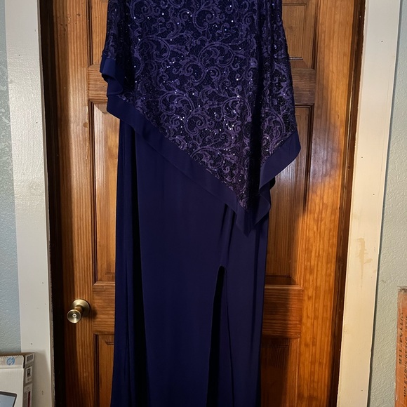 R&M Richards Deep Purple Asymmetrical Dress - Picture 5 of 5